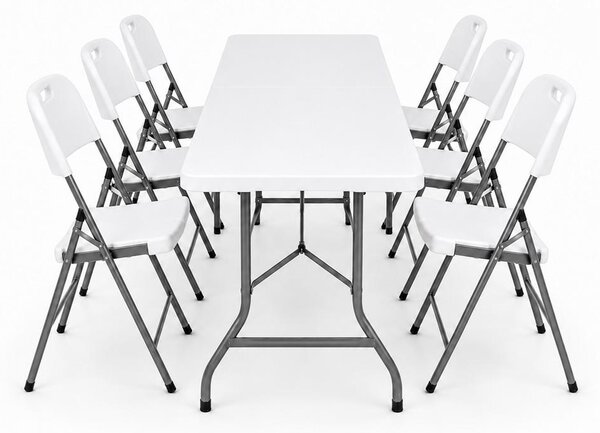 Catering/camping szett - ESSEN asztal + 6× BERLIN szék