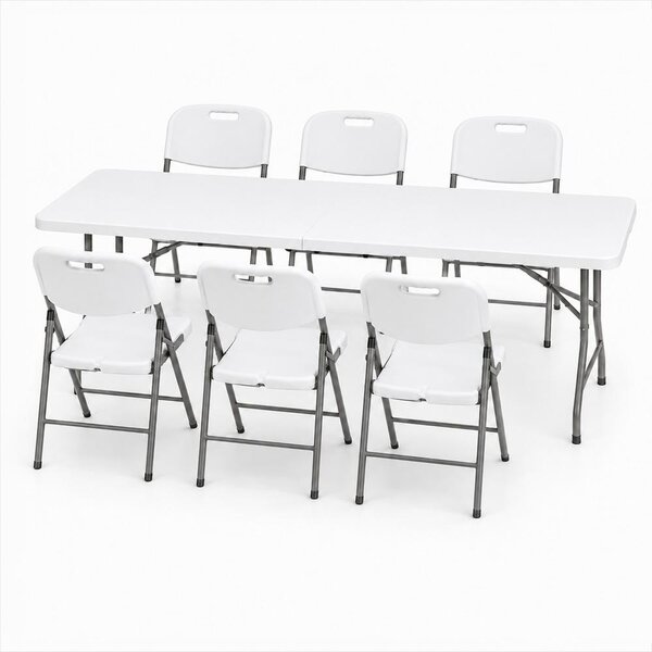 Catering/camping szett - ESSEN asztal + 6× BERLIN szék