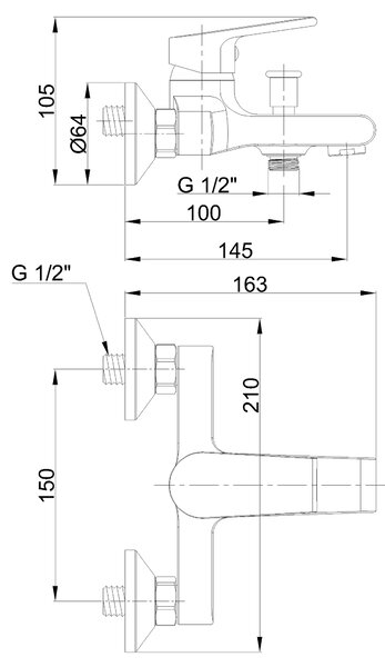 Invena Kalon, kádcsaptelep, 150 mm, króm, INV-BW-42-001-X Leták: https://cloud.invena.pl/s/nnXaZKg3crBrRkz/download?path=%2FPliki%20do%20strony%20www%2FBW-42-001-X/Inne/BW-42-001-X-ulotka-ENG…