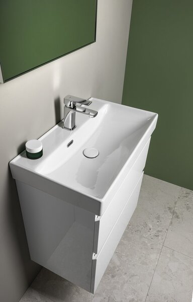 Aqualine Aqualine, ALTAIR mosdószekrény 76x60x37cm, fehér, AI288