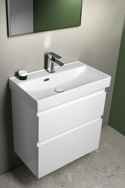 Aqualine Aqualine, ALTAIR mosdószekrény 76x60x37cm, fehér, AI288