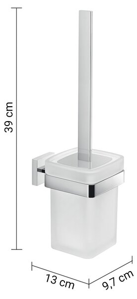 Gedy Gedy, ELBA függesztett WC-kefe, matt üveg, króm, A033313