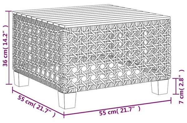 VidaXL 10 részes bézs polyrattan kerti ülőgarnitúra párnával