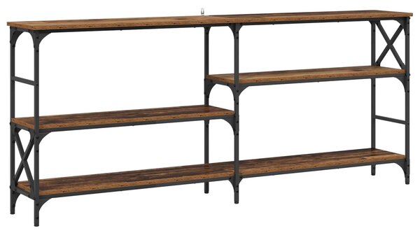 VidaXL Konzolasztal Antik Fa 180 x 29 x 76,5 cm fém PB