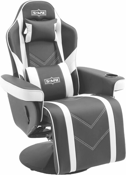 Ergonomikus Gamer Szék Lábtartóval és Zsebbel Kényelmes Fekete XL — számítógépes szék, irodai szék, gamer szék, lábtartós fotel, gamer bútor, munka szék, forgószék