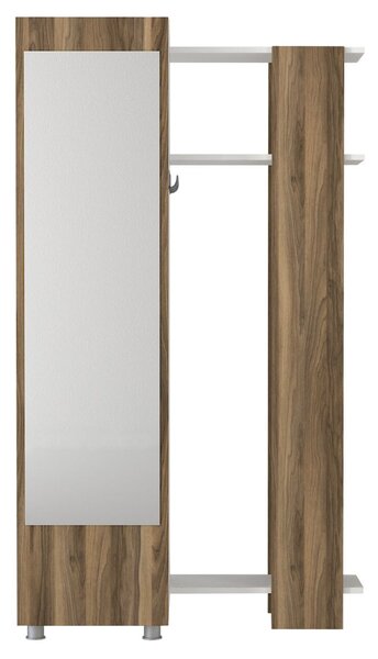 Antre Mirrored Coat Stand White-Walnut