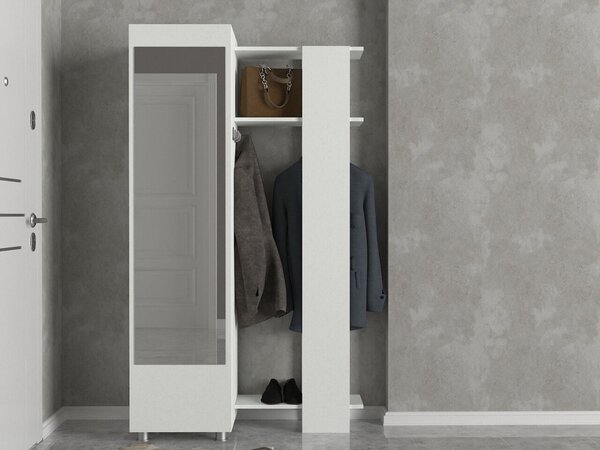 Antre Mirrored Coat Stand White
