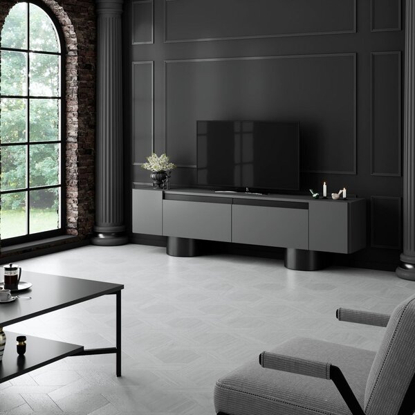 Hanah Home TV Stand Anthracite Black Bohem - Anthracite, Black