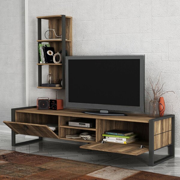 Exclusive Lost Iron Tv Unit Walnut