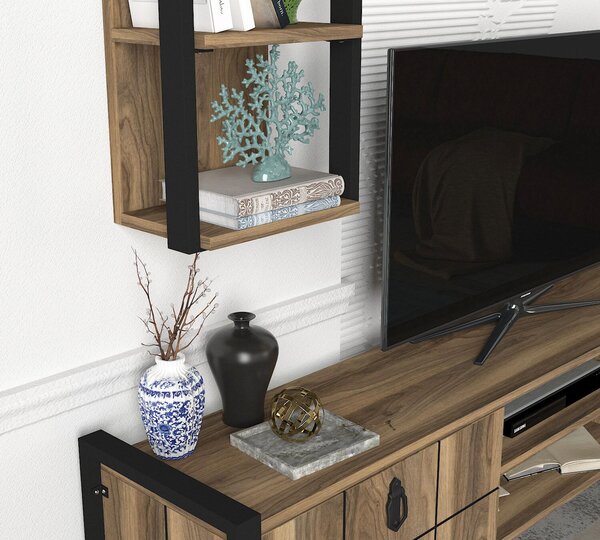 Exclusive Lost Iron Tv Unit Walnut