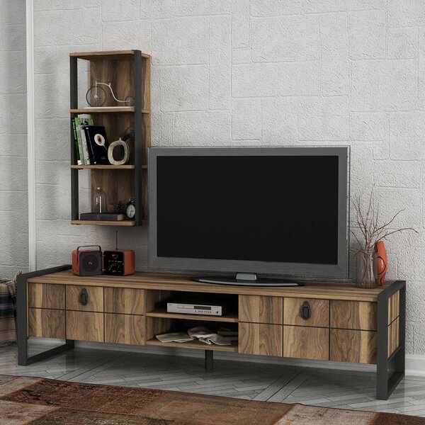 Exclusive Lost Iron Tv Unit Walnut