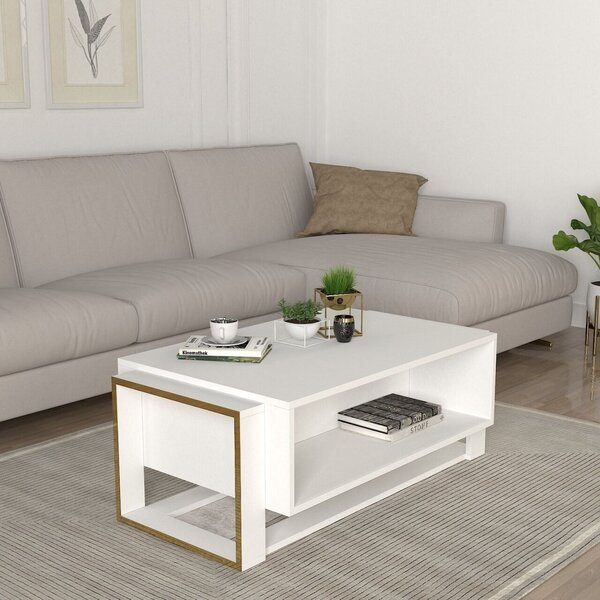 Bianco Coffee Table White - Gold