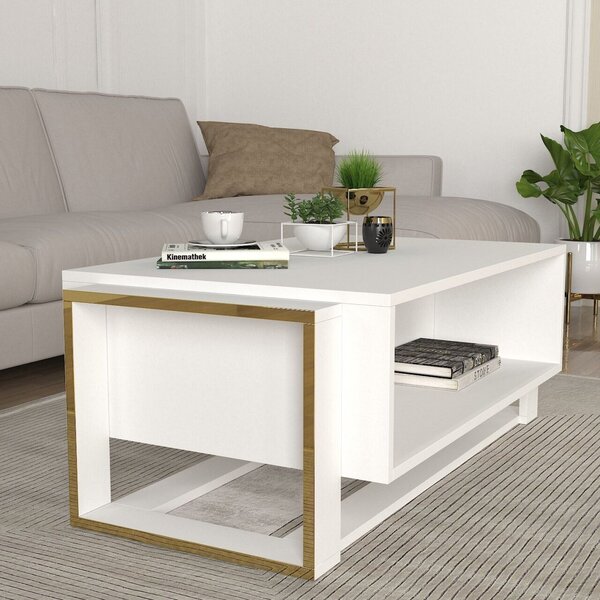 Bianco Coffee Table White - Gold
