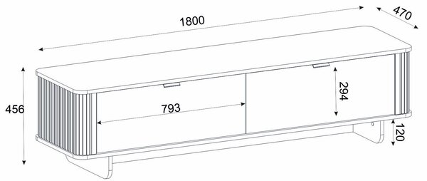 Bohema Tv Stand Moonstone - Sepet 180 cm