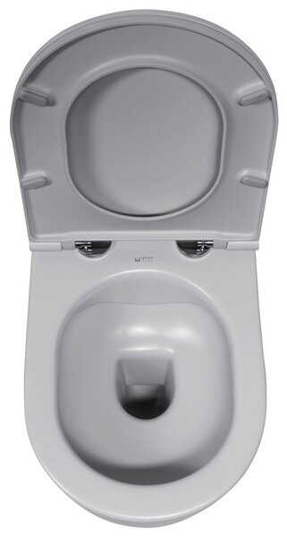 Isvea Isvea, INFINITY fali WC-csésze, perem nélküli, 36,5x53cm, szürke, 10NF02005-2V