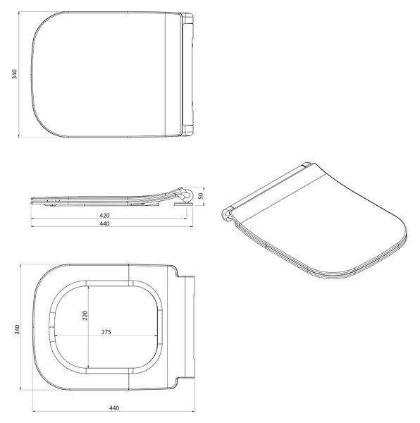 Isvea Isvea, VEA SLIM WC ülőke, lágyan záródó, Easy Take, fehér, 40Z10200I-S