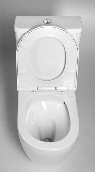 Sapho Sapho, TURKU kombi WC, Vortex Rimless, alsó/hátsó lefolyó, fehér, PC104V