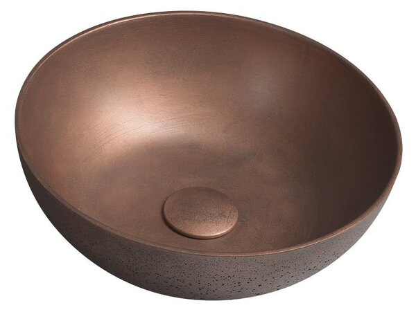 Sapho Sapho, FORMIGO beton pultra szerelhető mosdó, átmérő 39cm, matt réz, FG320