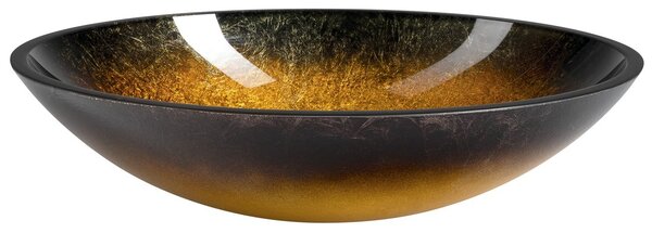 Sapho Sapho, SELVA üveg pultra szerelhető mosdó 50,5x38cm, arany, TY319