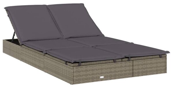 VidaXL Két Személyes Napozóágy - Polyrattan - 213x118x97 cm