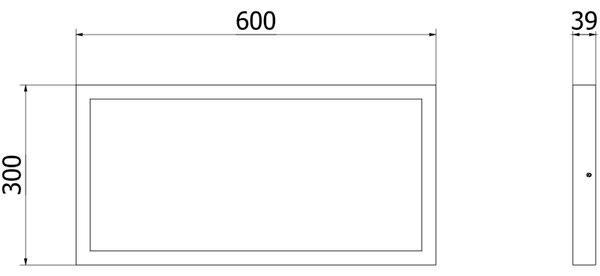Mexen Brill-S, mennyezeti LED panel 60×30 cm, 24 W, semleges fehér 4000K, L207-060-030-2440-20