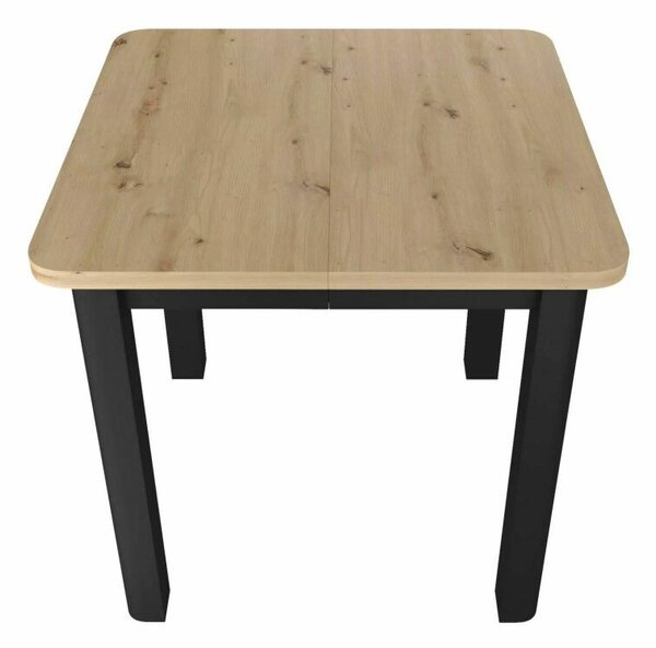 Oskar Bővíthető Étkezőasztal Laminált Tölgy Artisan Fekete