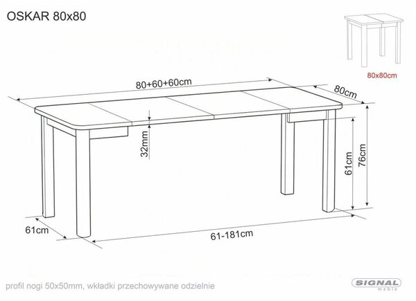 Oskar Bővíthető Étkezőasztal Laminált Tölgy Artisan Fekete