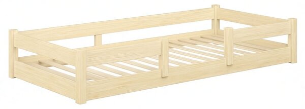 Lila 180x80 cm - természetes fa Montessori padlóágy - alacsony ágy