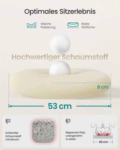 SONGMICS ergonomikus irodai szék, felhajtható kartámasz, cappuccino bézs