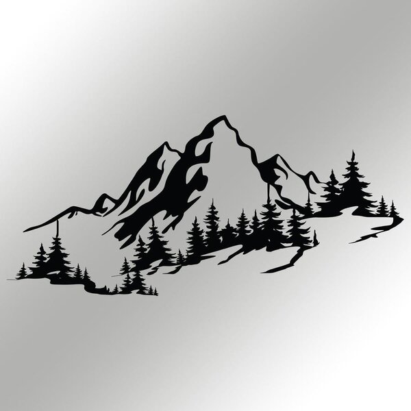 Fém fali dekoráció, Mountain 3