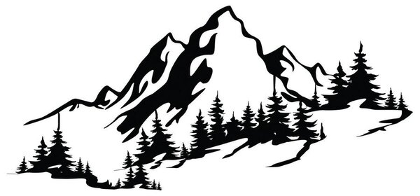 Fém fali dekoráció, Mountain 3