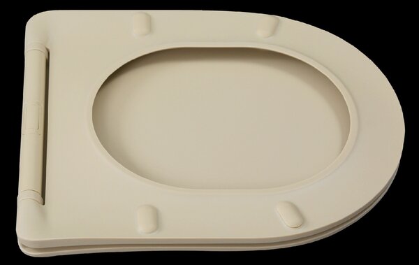 Invena Tavro, fali WC-csésze 490x360x350 mm + WC-ülőke, QFS, bézs-cappuccino, INV-CE-71-008-Y