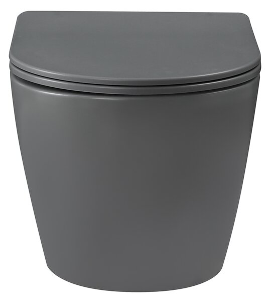 Invena Tavro, fali WC-csésze 490x360x350 mm + WC-ülőke, QFS, szürke, INV-CE-71-007-Y