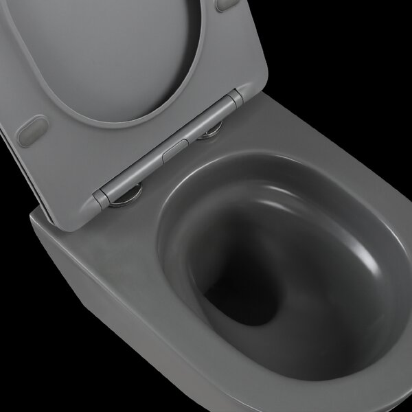 Invena Tavro, fali WC-csésze 490x360x350 mm + WC-ülőke, QFS, szürke, INV-CE-71-007-Y