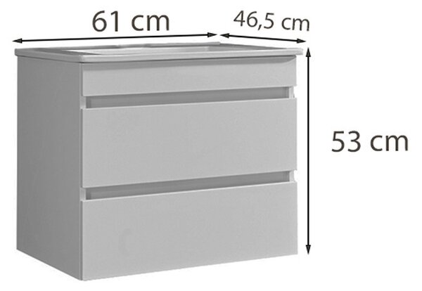 Cube 60 alsó szekrény mosdóval