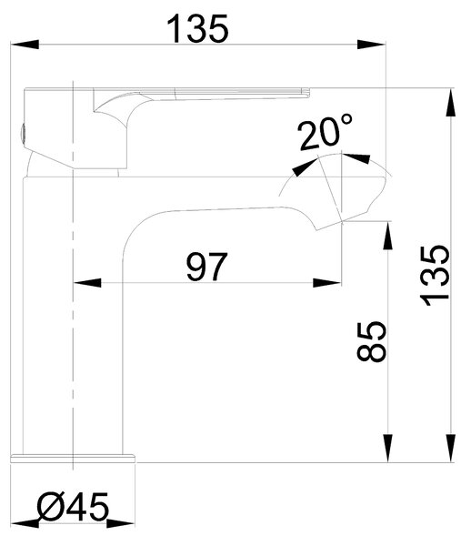 Invena Pinios M, mosdócsaptelep, magasság: 135, króm, INV-BU-92-001-X Leták: https://cloud.invena.pl/s/nnXaZKg3crBrRkz/download?path=%2FPliki%20do%20…