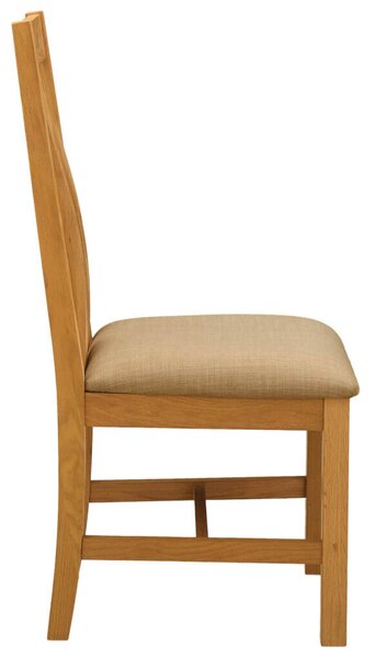 Étkezőszék 2 pcs Tömör Tölgyfa Bézs 45 x 54 x 100 cm