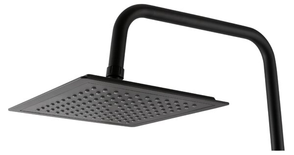 Invena Stelona, ​​​​zuhanyszett karos csapteleppel, matt fekete, INV-AU-34-B04-Q