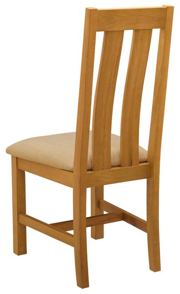 Étkezőszék 2 pcs Tömör Tölgyfa Bézs 45 x 54 x 100 cm