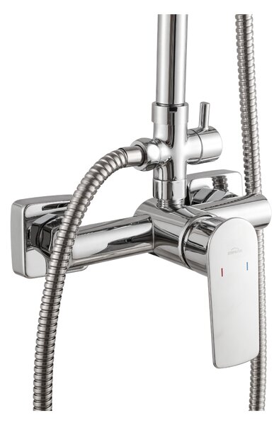 Invena Stelona, ​​​​zuhanyszett karos csapteleppel, króm, INV-AU-34-B01-Q