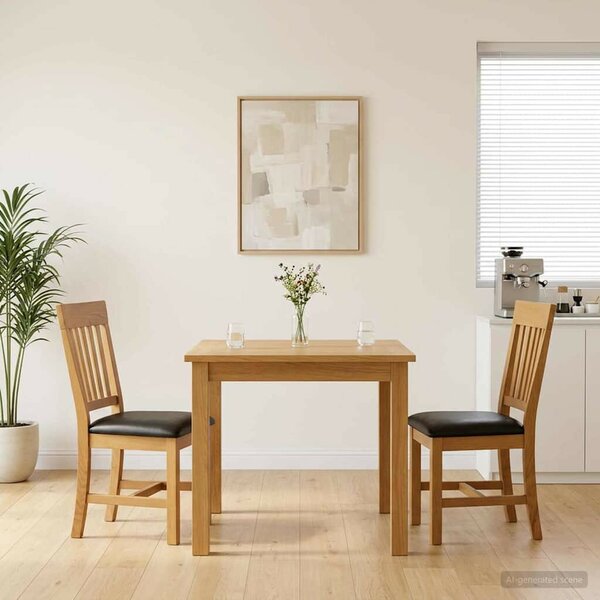 Étkezőszék 2 pcs Tömör Tölgyfa Fekete 45 x 59 x 92 cm