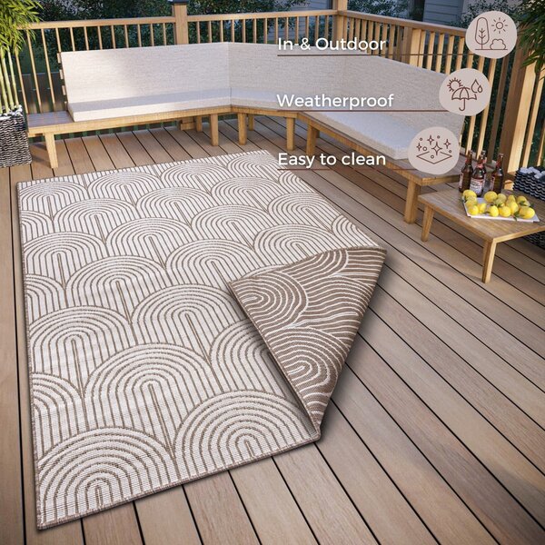 Barna kültéri szőnyeg 160x230 cm Pangli Linen – Hanse Home