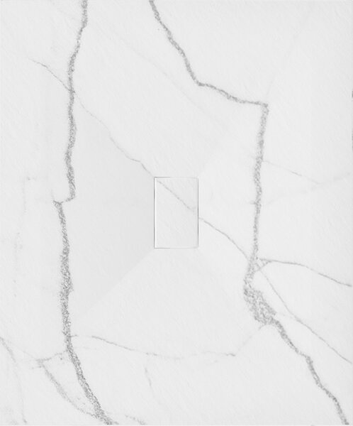Mexen Hugo, téglalap alakú zuhanytálca, SMC, 120x100cm, kőutánzat - fehér, 42151012