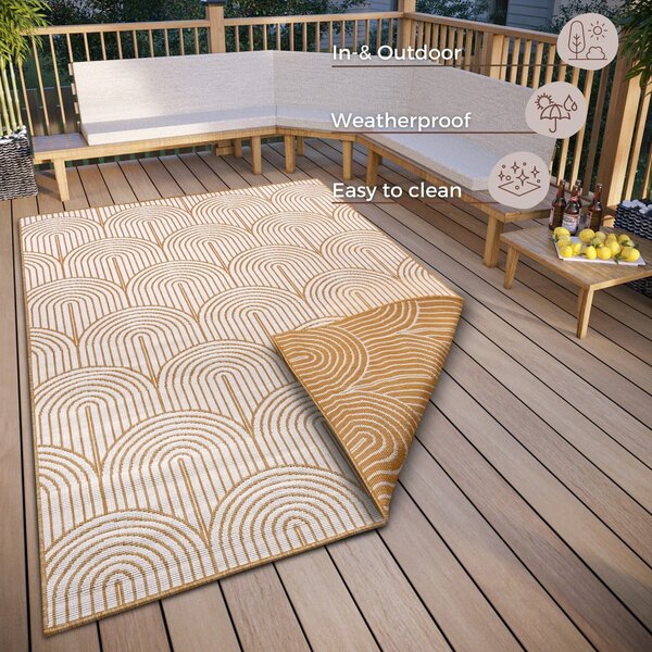 Okkersárga kültéri szőnyeg 120x170 cm Pangli Ochre – Hanse Home