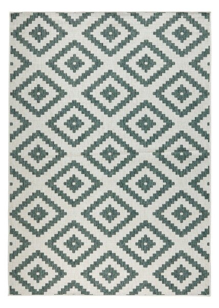Malta zöld-krémszínű kültéri szőnyeg, 160 x 230 cm - NORTHRUGS