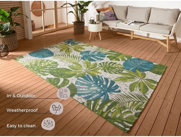 Zöld-türkiz kültéri szőnyeg 160x235 cm Flair – Hanse Home