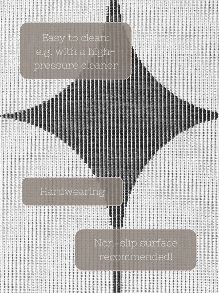 Fekete-fehér kültéri-beltéri szőnyeg 160x230 cm Duet Bowen – NORTHRUGS