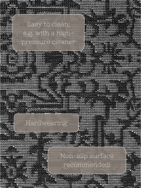 Fekete-fehér kültéri-beltéri szőnyeg 200x290 cm Duet Kona – NORTHRUGS