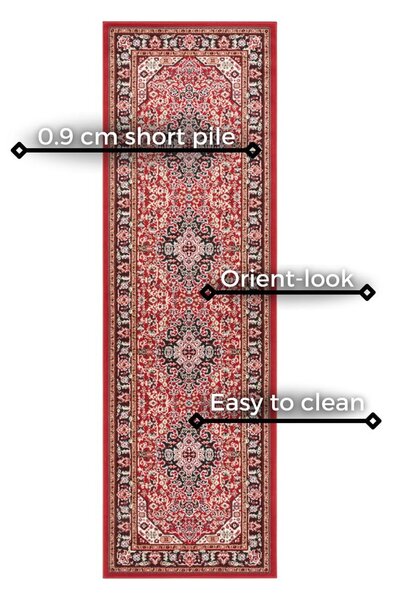 Skazar Isfahan piros futószőnyeg, 80 x 250 cm - Nouristan