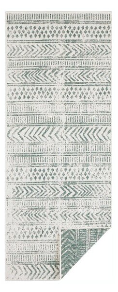 Biri zöld-krémszínű kültéri szőnyeg, 80 x 350 cm - NORTHRUGS